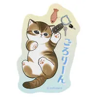 mofusand I Want to Interrupt Your Outing, Meow! Smartphone-Sized Sticker (Sprawled Out)