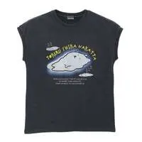 Nagano Characters Wide Sleeveless TOKERU SHIKA NAKATTA Charcoal - M