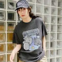 Nagano Characters T-shirt MEMENTO MORI Charcoal - XL