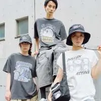Nagano Characters T-shirt ENERGY CHARGE Charcoal - L