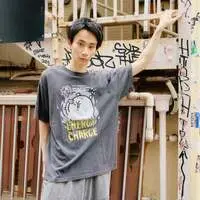 Nagano Characters T-shirt ENERGY CHARGE Charcoal - L