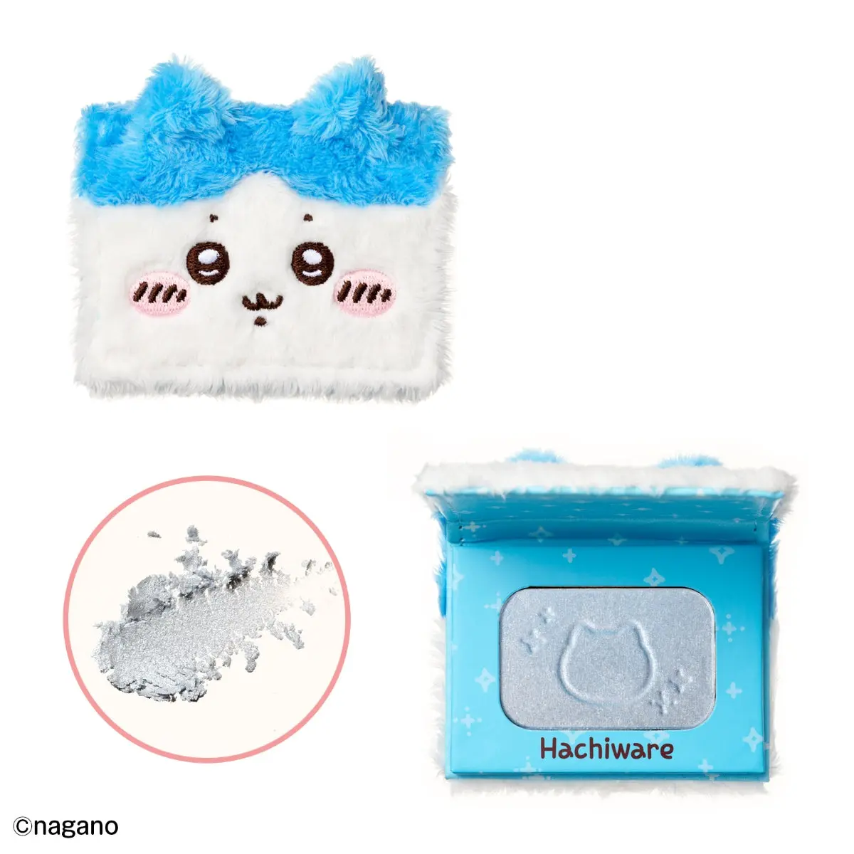 Chiikawa Fluffy Face Compact Case (Hachiware)