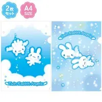 Plastic Folder (Clear File) - Twin Angels