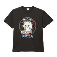 Chiikawa Shisa's Souvenir Shop T-shirt Steak (Charcoal) - M