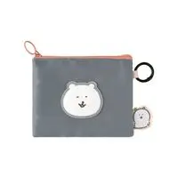 Nagano Characters Single-Sided Mesh Puffy Accent Pouch (Grey)