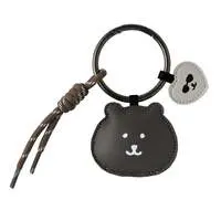 Nagano Characters Puffy Face Bag Charm (Black)