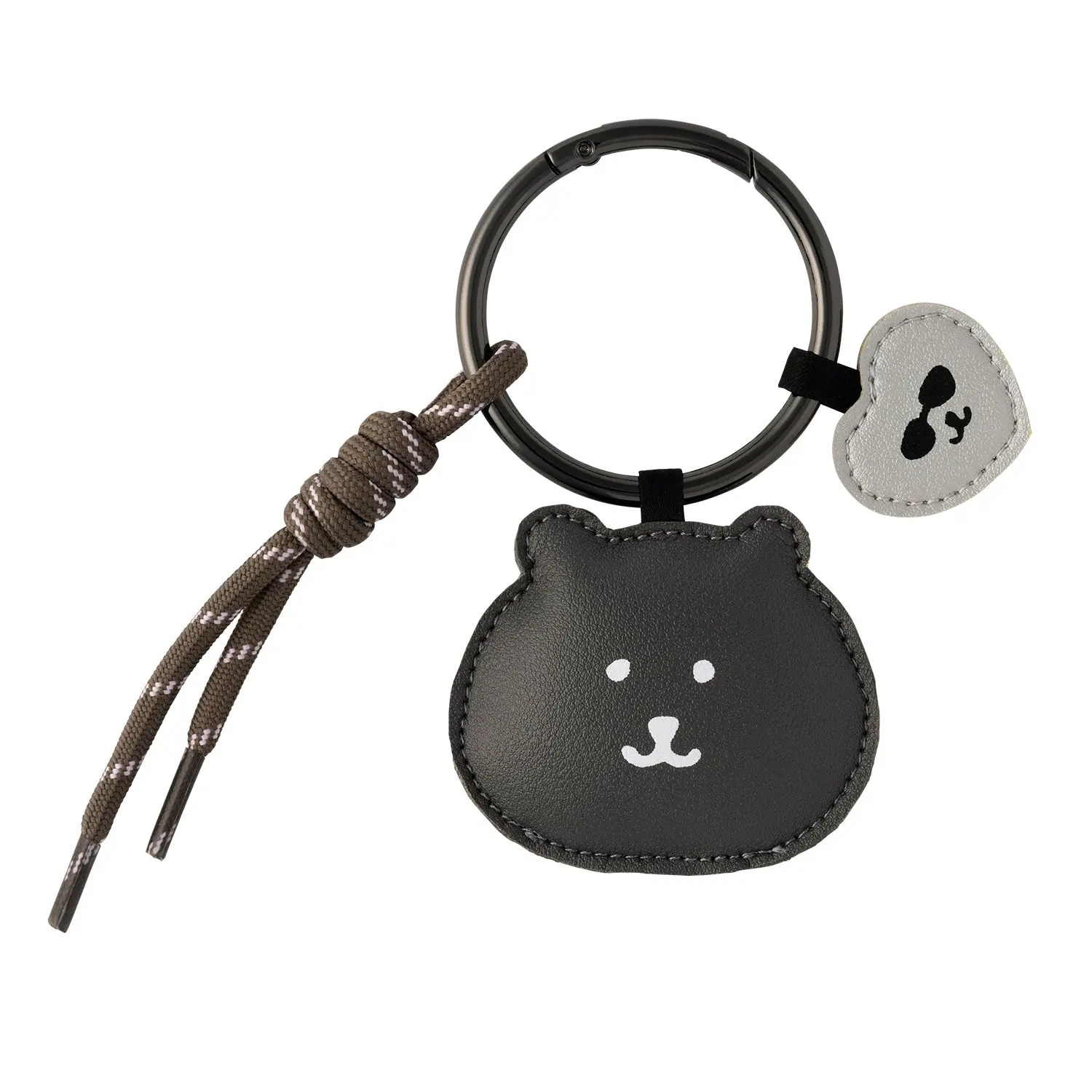 Nagano Characters Puffy Face Bag Charm (Black)