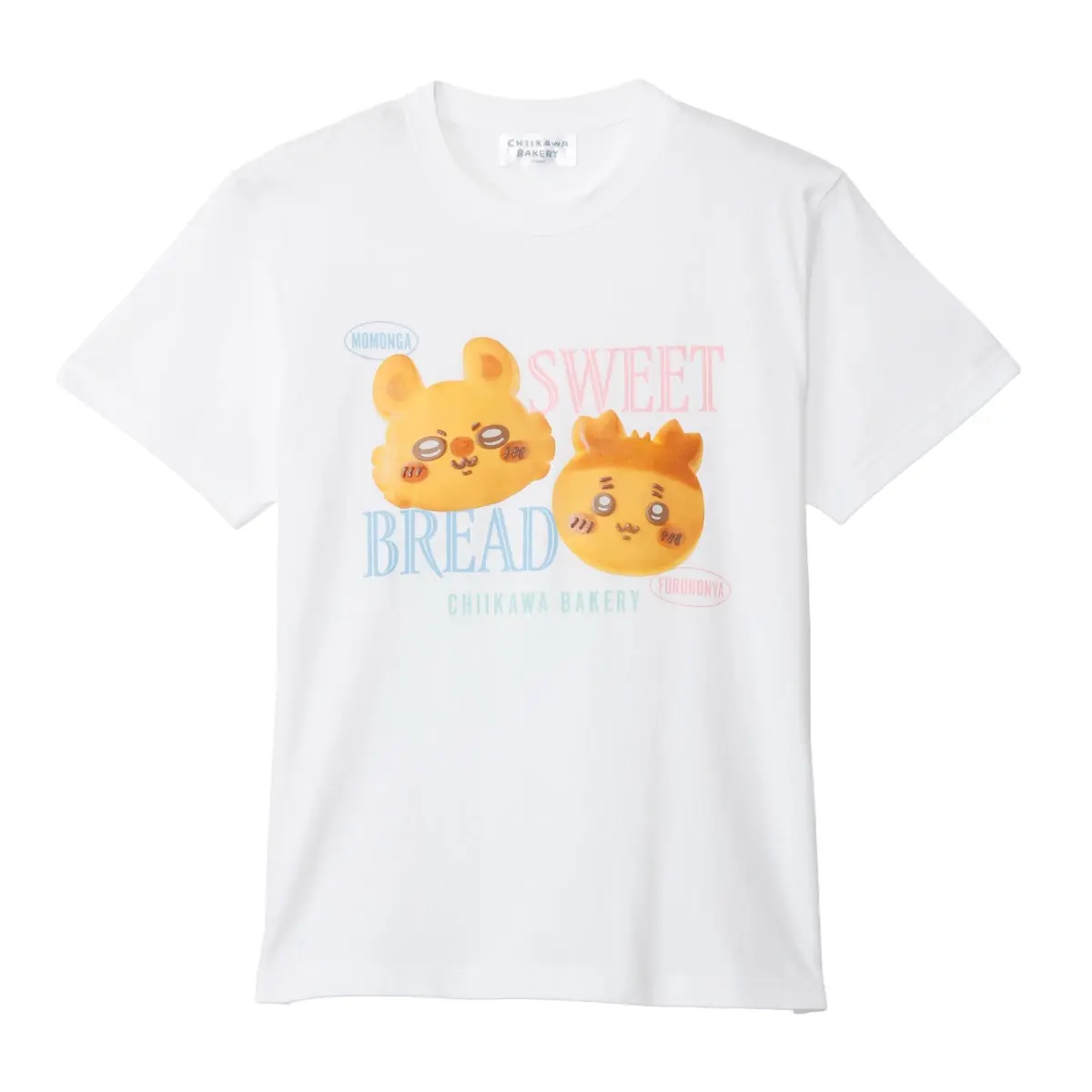 Chiikawa Chiikawa Bakery T-shirt Bread Momonga & Furuhonya (White) - M
