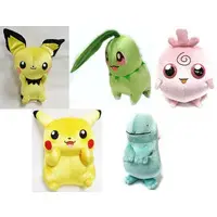 Plush - Pokémon / Chikorita & Igglybuff & Quagsire & Pichu