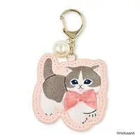 mofusand Frilled Embroidered Key ring (Pink)