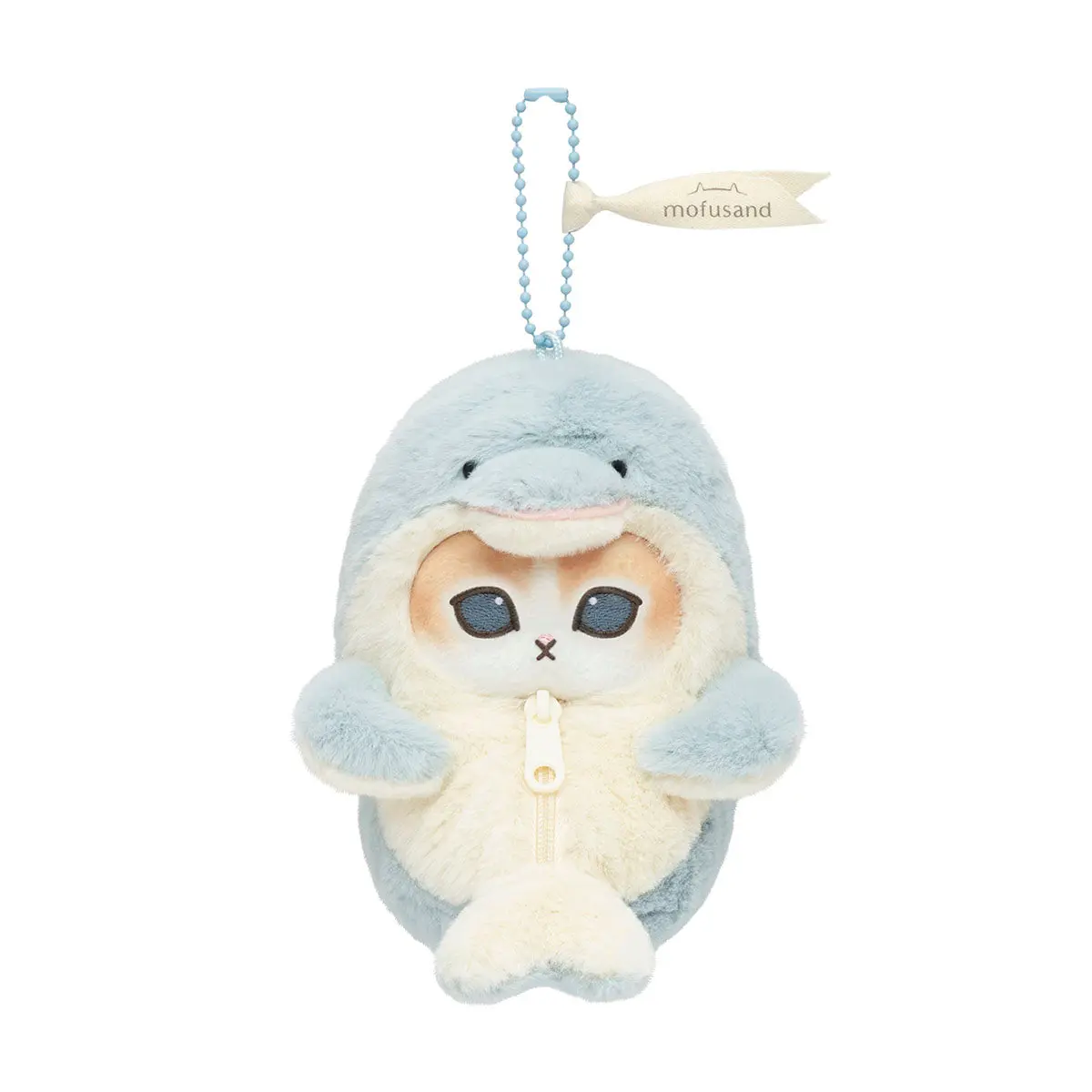 mofusand Fluffy Marine Life Meow Mascot Keychain (Dolphin Meow)
