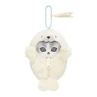 mofusand Fluffy Marine Life Meow Mascot Keychain (Spotted Seal Meow)