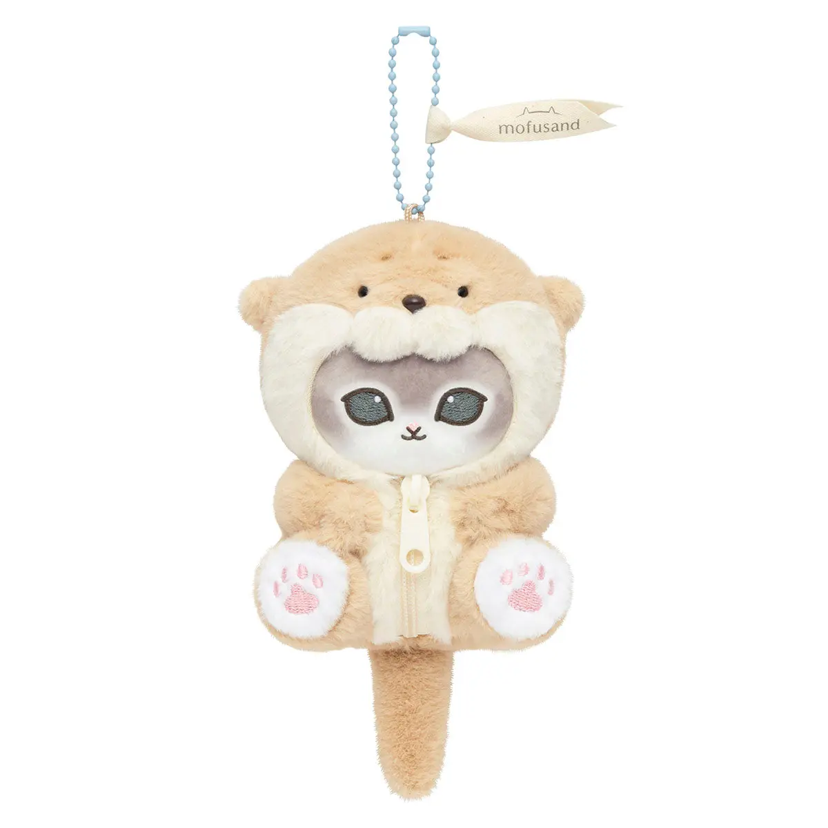 mofusand Fluffy Marine Life Meow Mascot Keychain (Otter Meow)