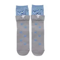 mofusand Layered-Look Socks Fox Meow (Blue)