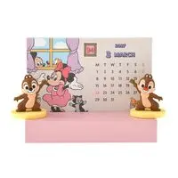 Stationery - Calendar - Figure - Disney / Figaro & Pluto & Mickey Mouse & Minnie Mouse
