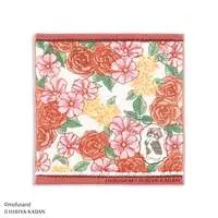 mofusand × HIBIYA-KADAN Towel Handkerchief (Autumn, Red)