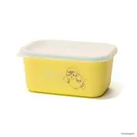 mofusand Slim Square Food Storage Container 330ml Shark Meow (Yellow)