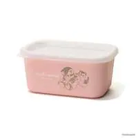 mofusand Slim Square Food Storage Container 330ml Shark Meow (Pink)