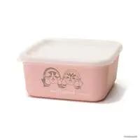 mofusand Square Food Storage Container XS 450ml Shark Meow (Pink)