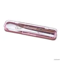 mofusand Shark Meow Chopsticks and Spoon Set (Pink)