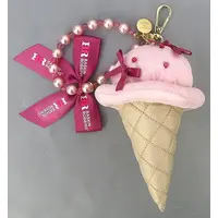 Key Chain (ストロベリーチーズケーキイメージ(ライトピンク) アイスクリームチャーム 「サーティーワンアイスクリーム×Maison de FLEUR」)