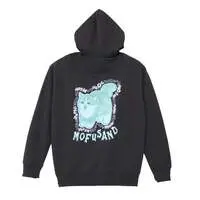 mofusand Zip Hoodie MEOWING CATS Charcoal Black - L