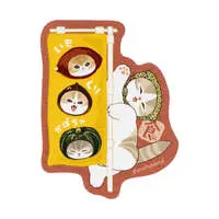 mofusand Smartphone-Sized Sticker (Sweet Potato, Chestnut, and Pumpkin)