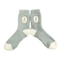 mofusand Marshmallow Crew Socks (With Bird Patch)