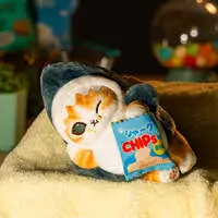 mofusand Lazy Potato Chip Shark Meow Mascot Keychain