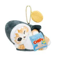mofusand Lazy Potato Chip Shark Meow Mascot Keychain