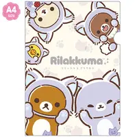 Plastic Folder (Clear File) - RILAKKUMA / Rilakkuma & Awawaneko