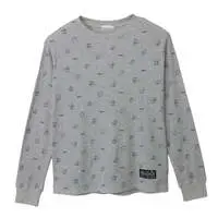 Chiikawa Waffle Long Sleeve T-shirt Puka- Grey - L