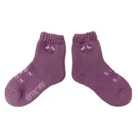 Chiikawa Pile Crew Socks (Momonga Purple) Womens