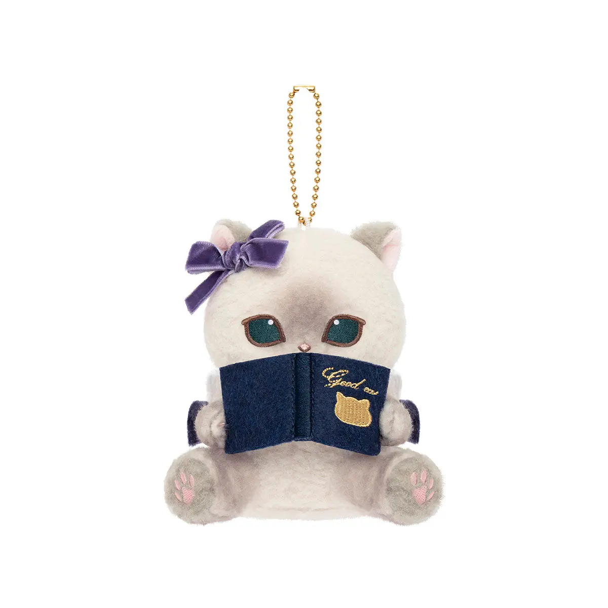 mofusand Antique Reading Mascot Keychain (Siamese)